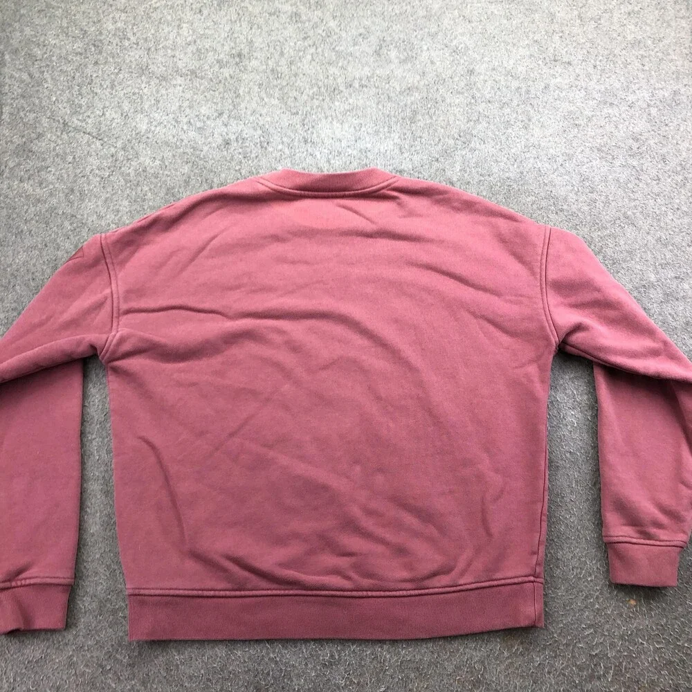 Alo Yoga Sweatshirt Womens XL Pink Fleece Pullover Crewneck Logo Yoga Top